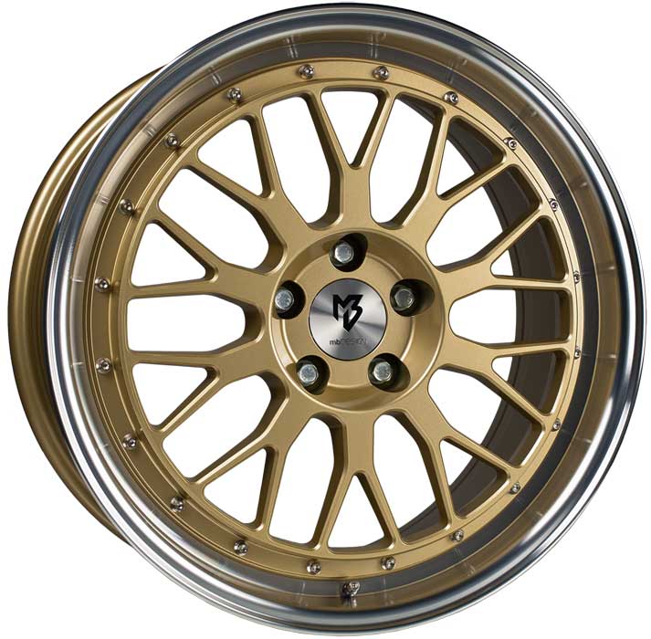 MB Design LV1 8,5x20 ET45 5x112 20 Inch wheel gold polished