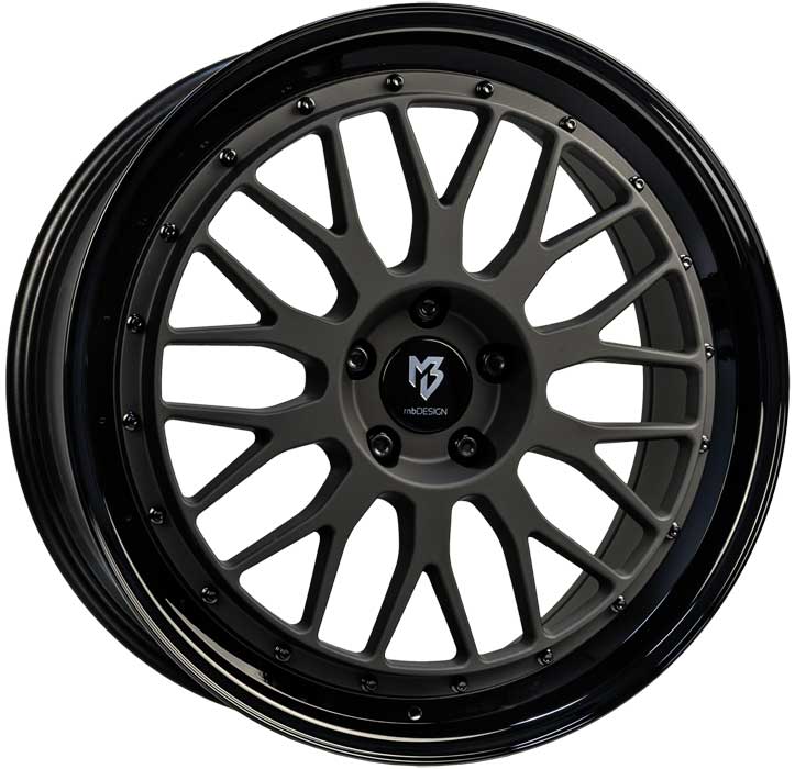 MB Design LV1 9x20 ET42 5x112 20 Inch wheel black matt / black glossy